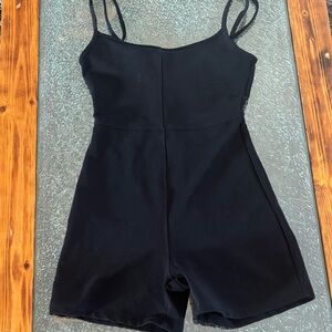 White fox casual summer Black Spaghetti Strap Romper